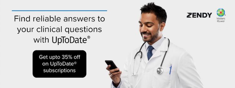 Exclusive Offer for Zendy Users: SAVE UP TO 35% on UpToDate® Subscription