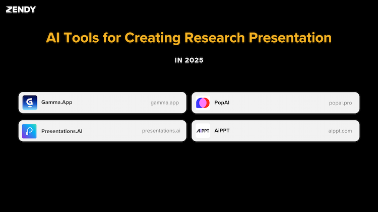 Top 4 AI tools to create research presentation in seconds
